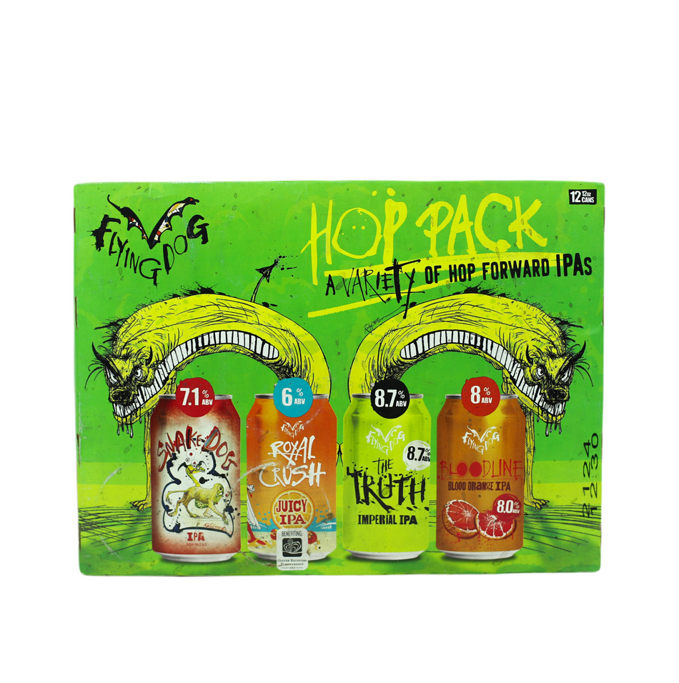 Flying Dog Hop Pack, A Variety of Hop Forward IPAs Variety Pack