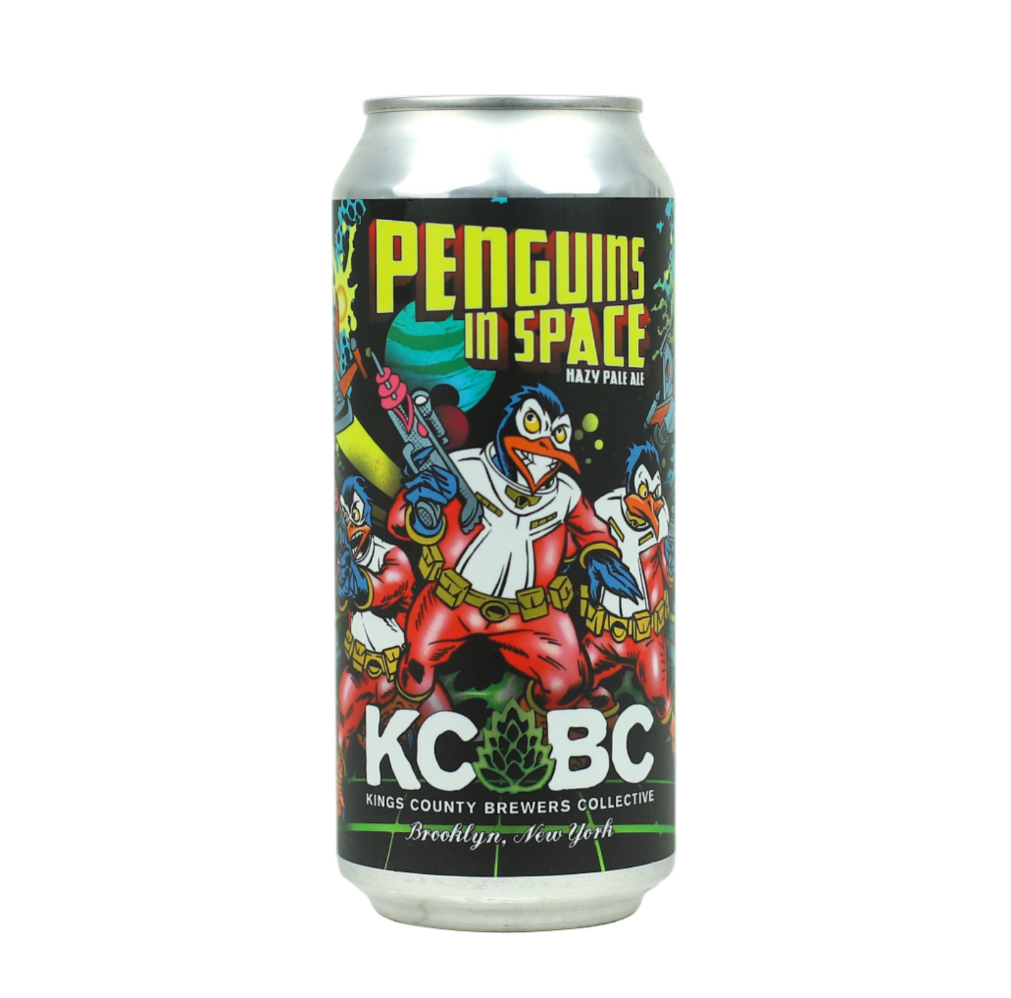 Kings County Penguins In Space — can — by Kings County Brewers Collective (KCBC)